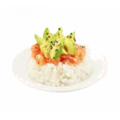 716 Tartare saumon avocat sur riz vinaigre